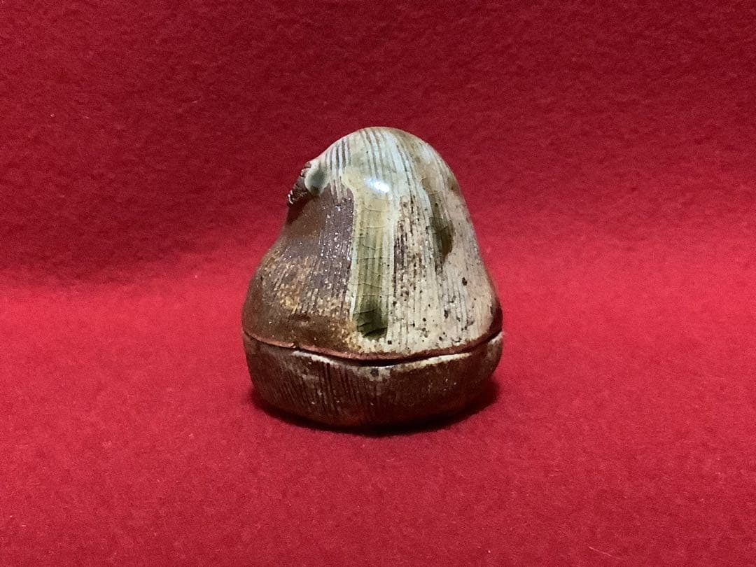 香合　信楽焼　狸　香斉【中古美品】