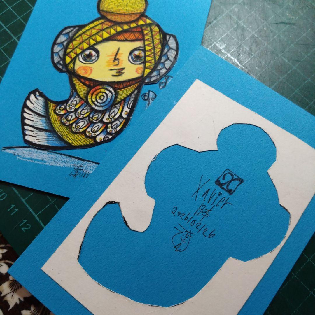 【ザビちゃん】【原画肉筆】アマビエさま2026（02）