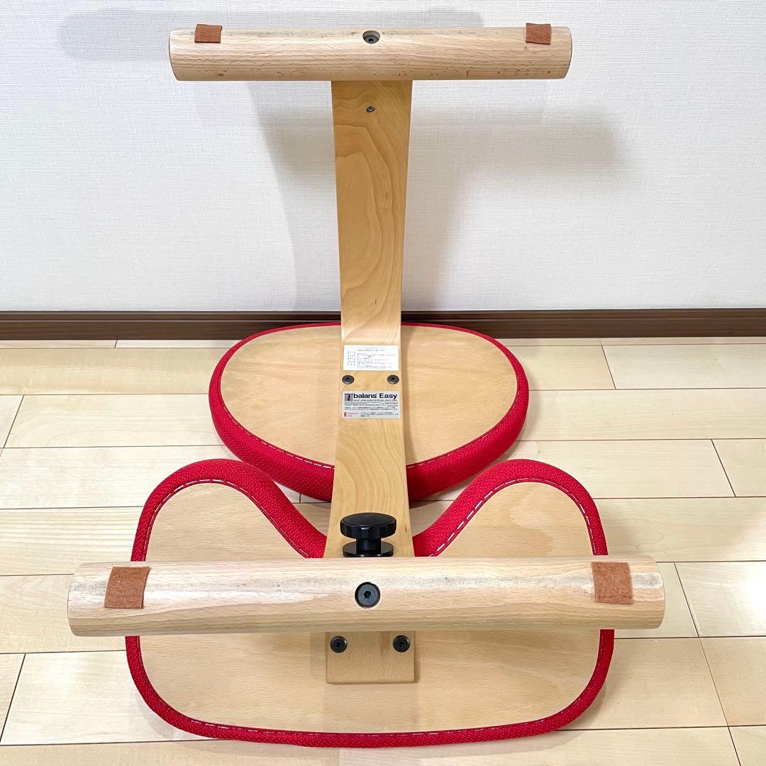 【みーみ】バランスラボ バランスチェア バランスイージー レッド 中古品