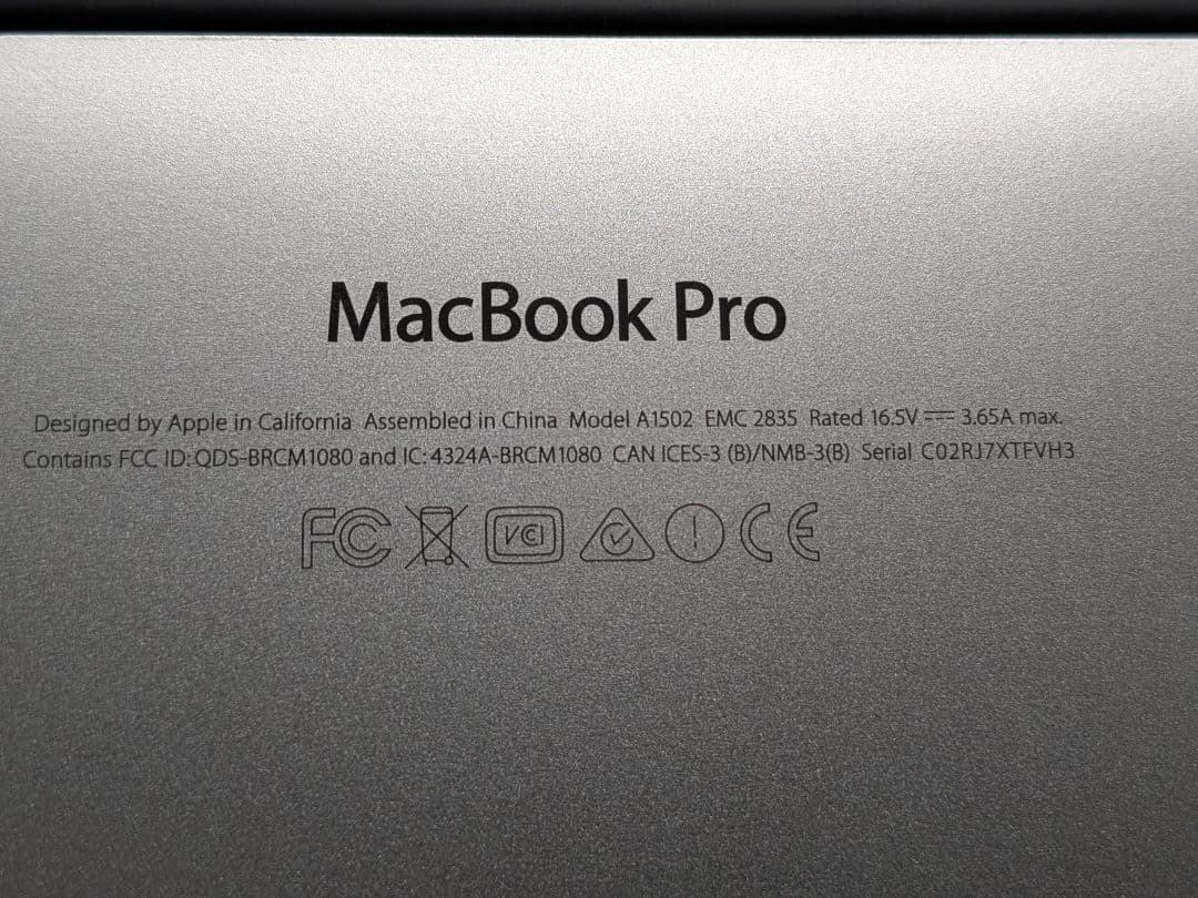 ジャンク MacBook Pro 2015 8GN 128GB MF839J/A