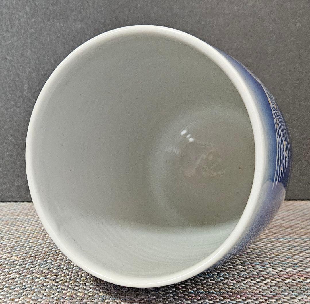 石川県無形文化財保持者　日展特選作家 吉田荘八 作　色絵　水辺の詩　花生　花入れ