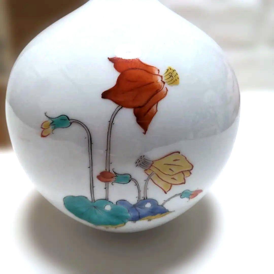 花瓶　白磁　奥川俊右衛門　現代の名工　共箱