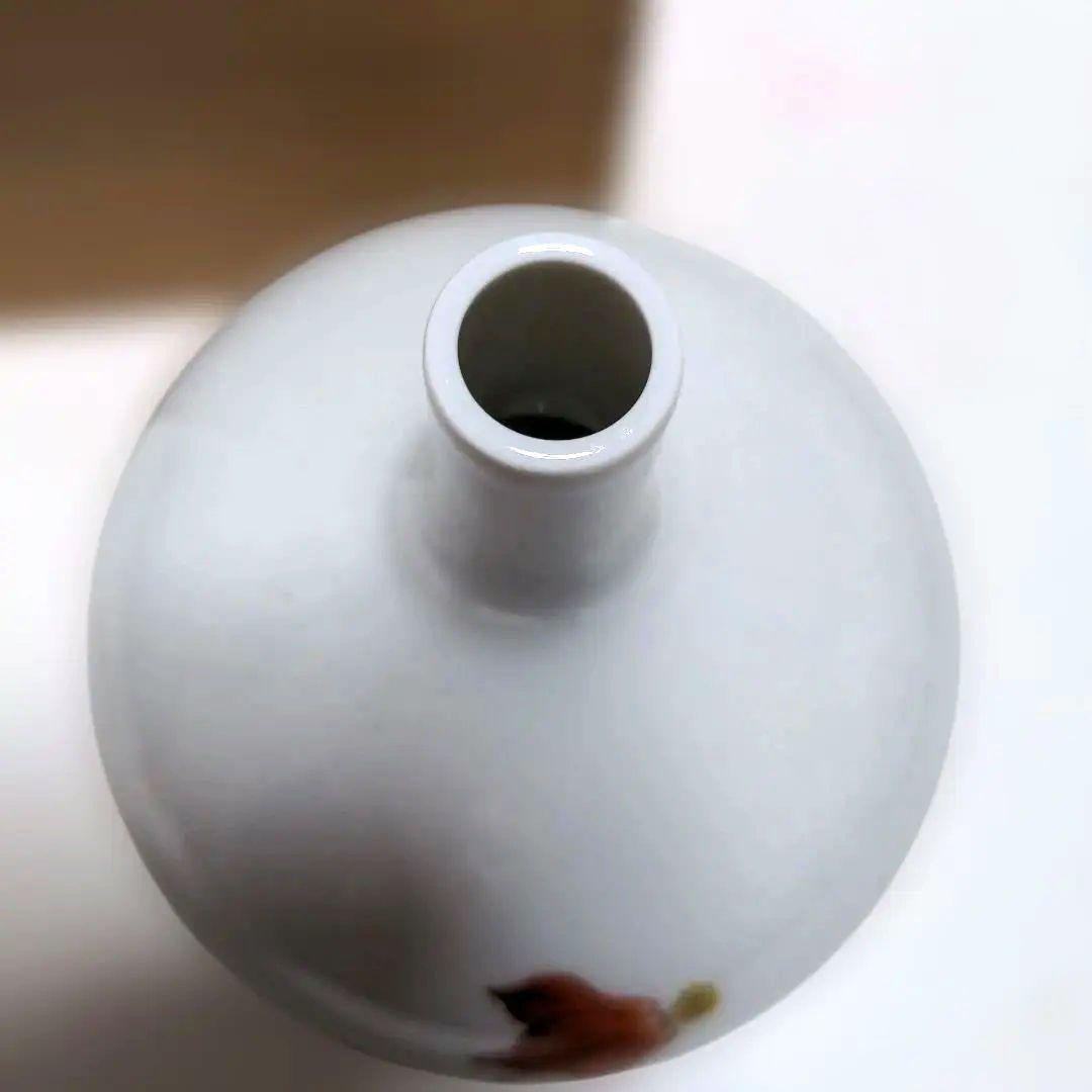 花瓶　白磁　奥川俊右衛門　現代の名工　共箱