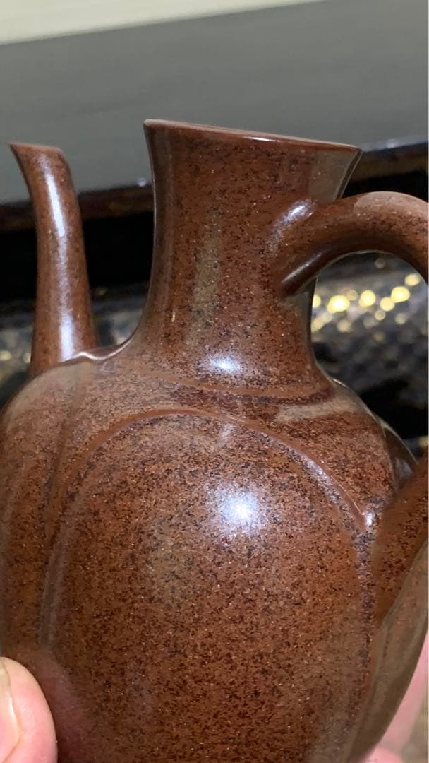 乌金釉 水差し 徳利 茶道具　燗瓶？　酒器？