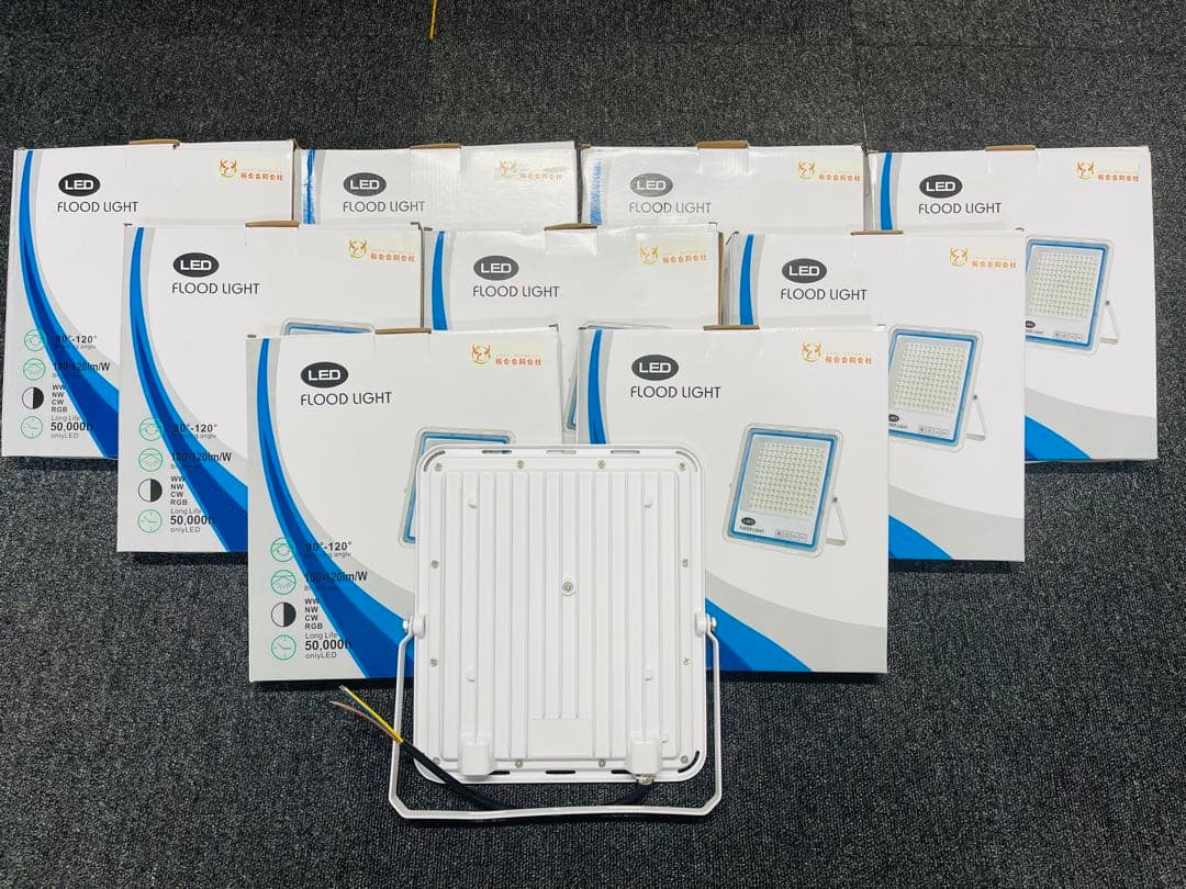 極薄型 LED100W 10個セット 昼光色6000K 11000LM IP67