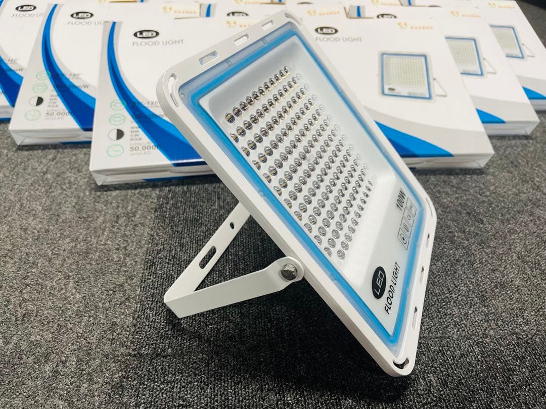 極薄型 LED100W 10個セット 昼光色6000K 11000LM IP67