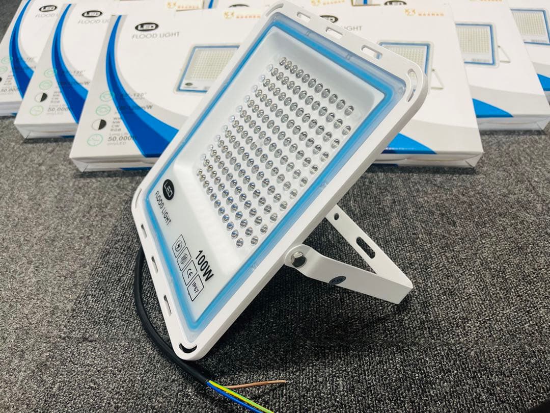 極薄型 LED100W 10個セット 昼光色6000K 11000LM IP67
