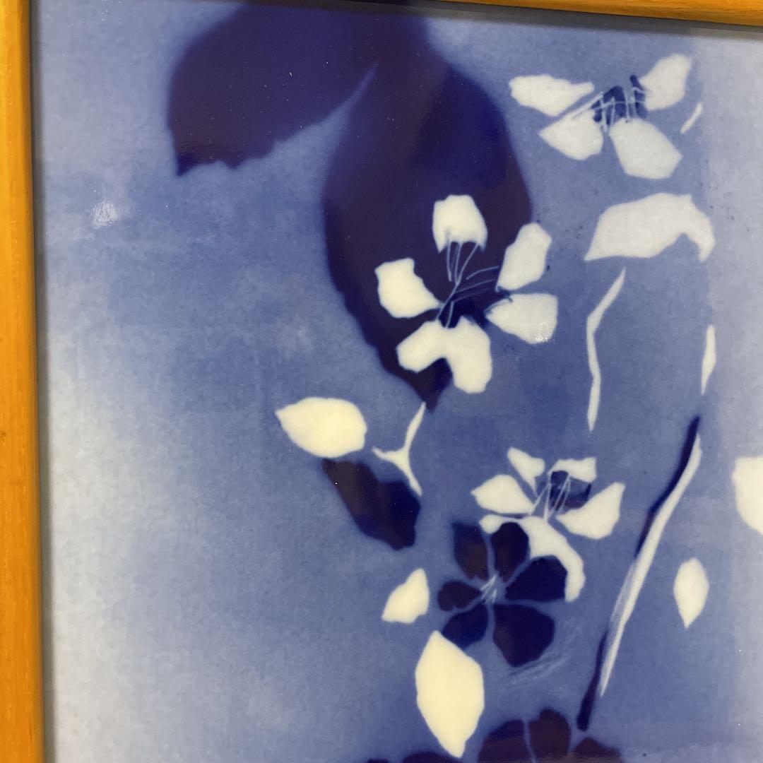 ・Juliane Marie・Blue flower・額装３４cm×２８cm・