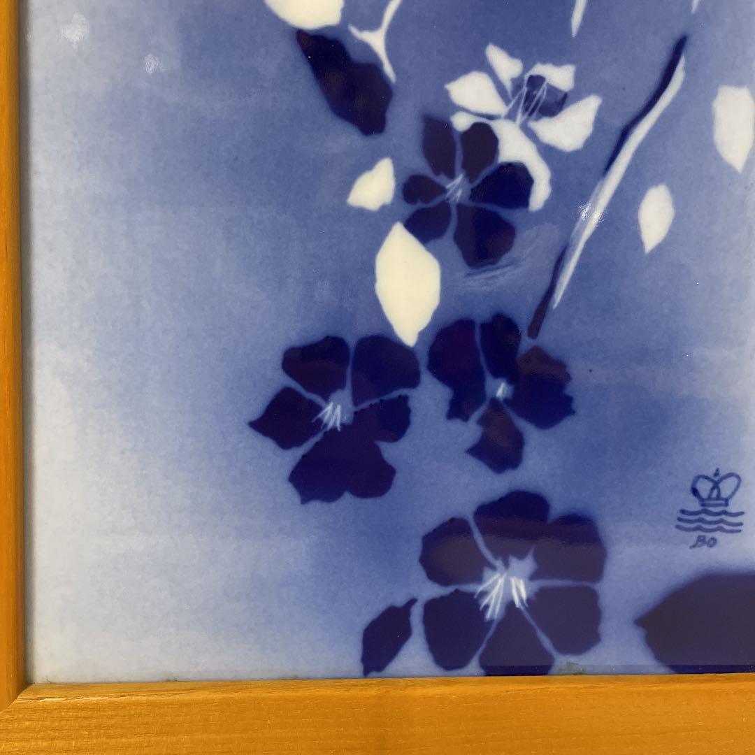 ・Juliane Marie・Blue flower・額装３４cm×２８cm・