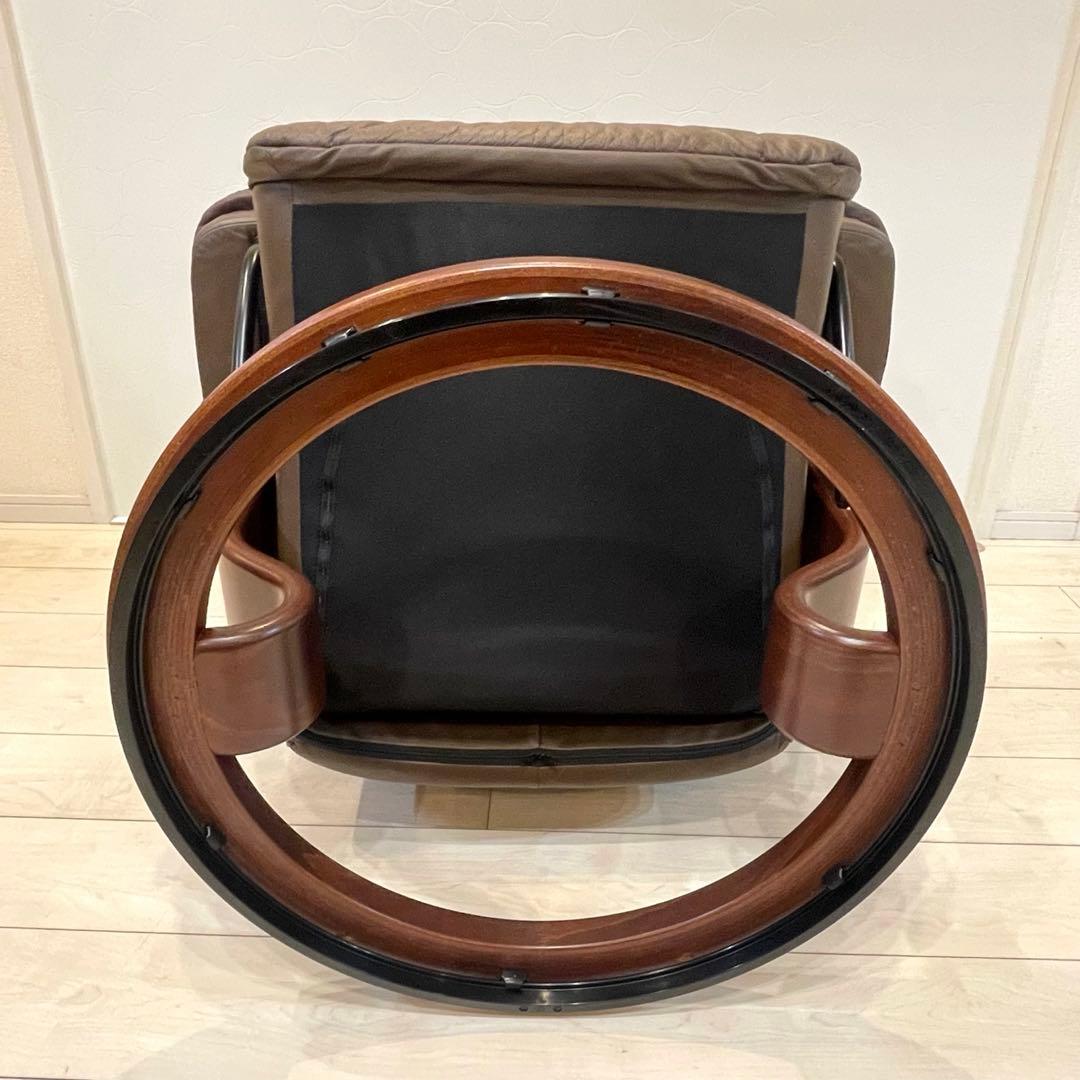 【美品】EKORNES ストレスレスチェア 本革 チェア★オットマン別売り M