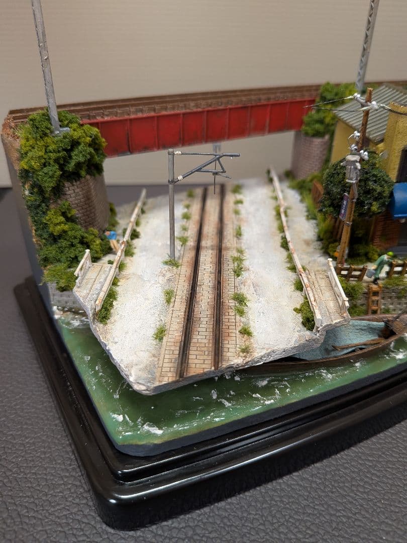 No.68鉄道Nゲージジオラマ汽車、路面電車、車付き