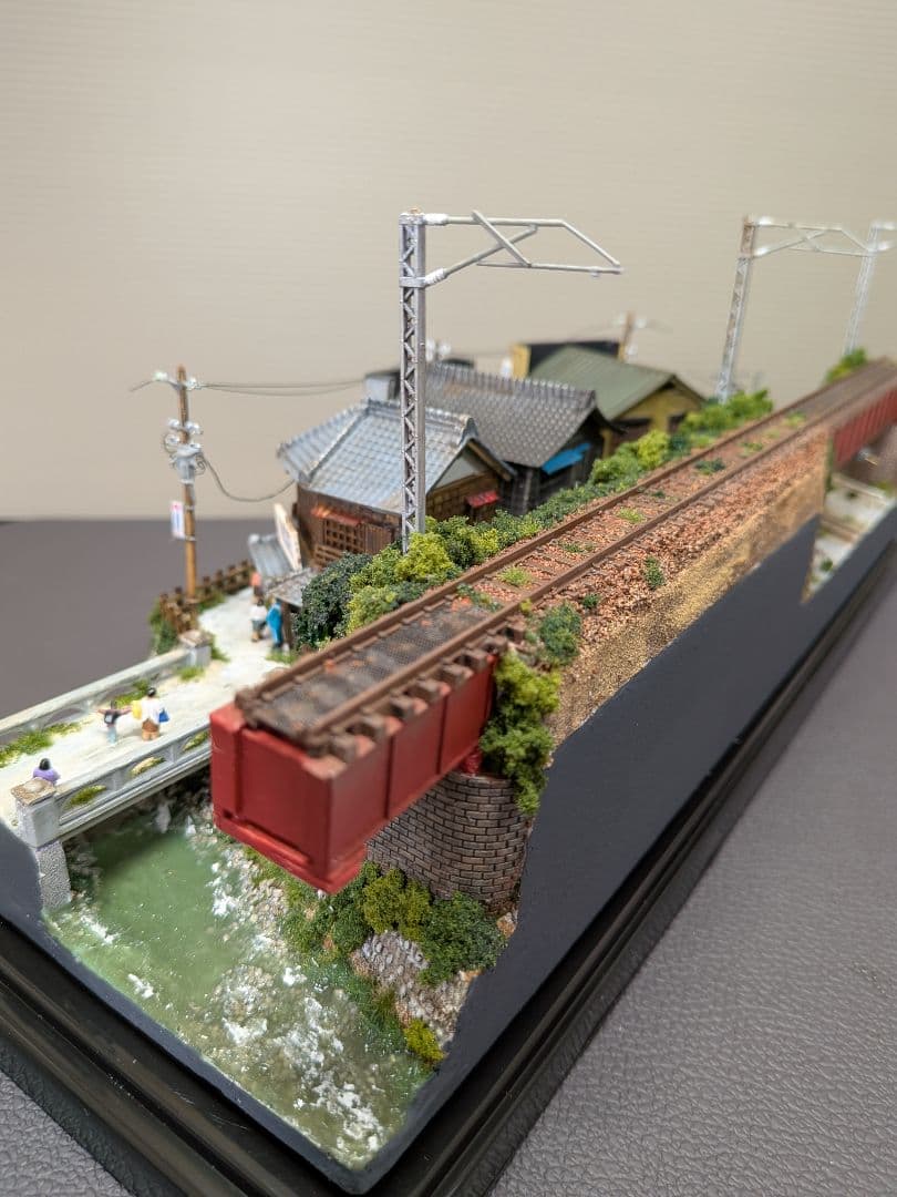 No.68鉄道Nゲージジオラマ汽車、路面電車、車付き