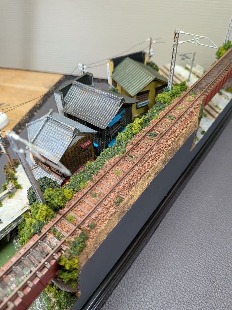 No.68鉄道Nゲージジオラマ汽車、路面電車、車付き