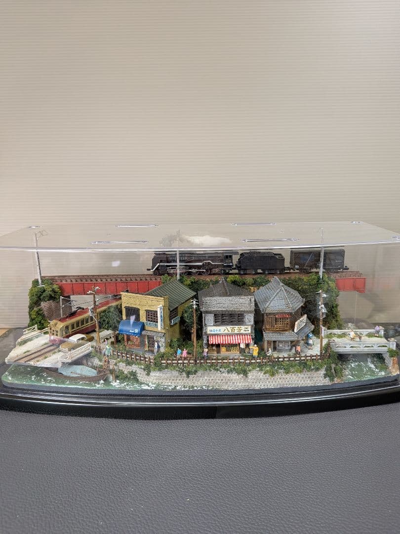 No.68鉄道Nゲージジオラマ汽車、路面電車、車付き