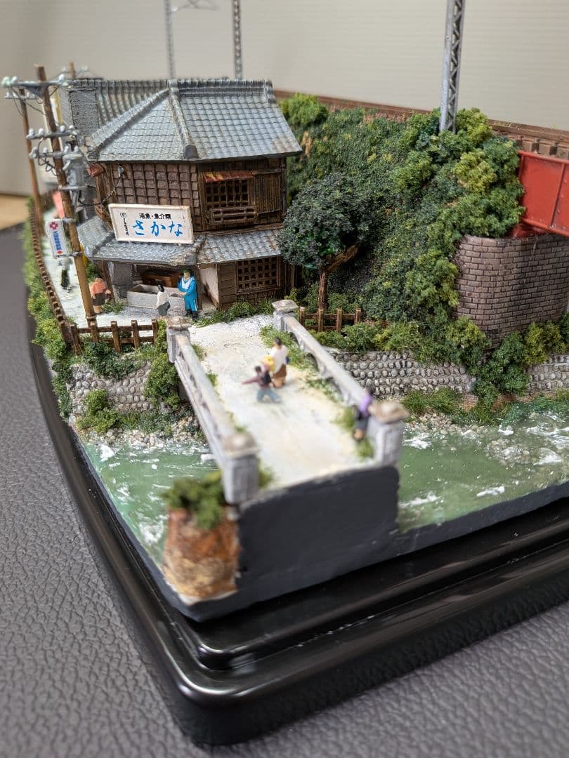 No.68鉄道Nゲージジオラマ汽車、路面電車、車付き