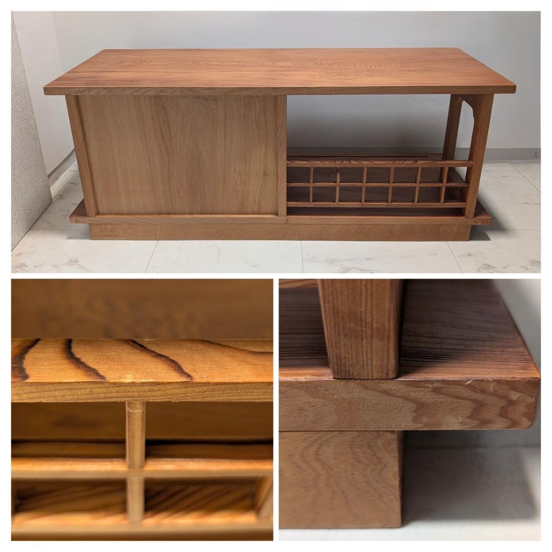 USED 屋久杉 飾り棚 キャビネット 置床 大川家具 ジャパニーズモダン 希少