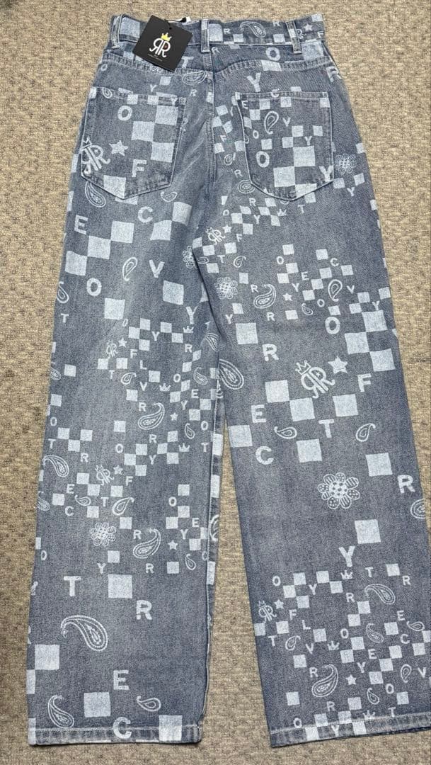 LiSA roy reflect overjoy チェッカー柄デニム パンツ