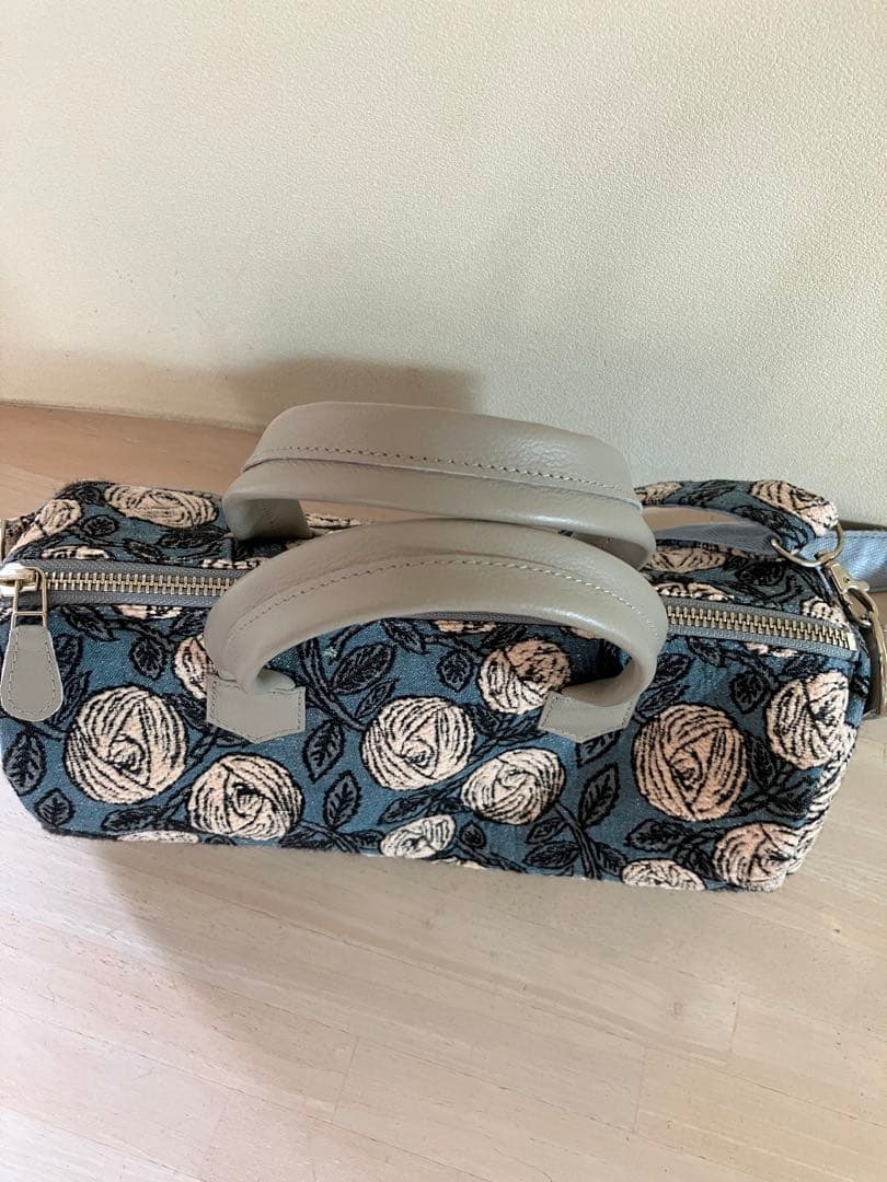 rosy blueロールボストン　ハンドメイド　ミナペルホネン