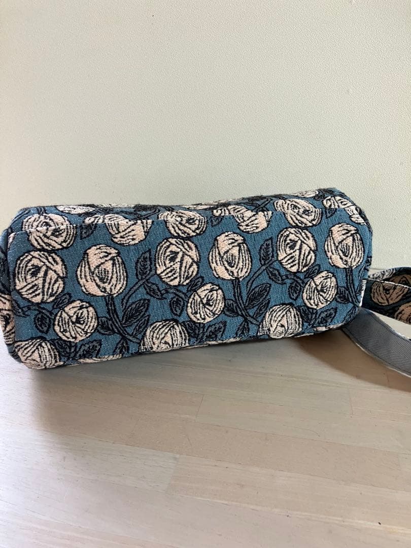 rosy blueロールボストン　ハンドメイド　ミナペルホネン