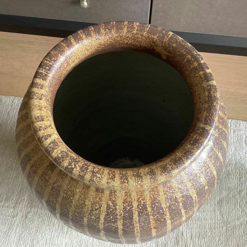 傘立て 刷毛 庭　壺　玄関　花瓶　花器　陶器 インテリア　H55cm