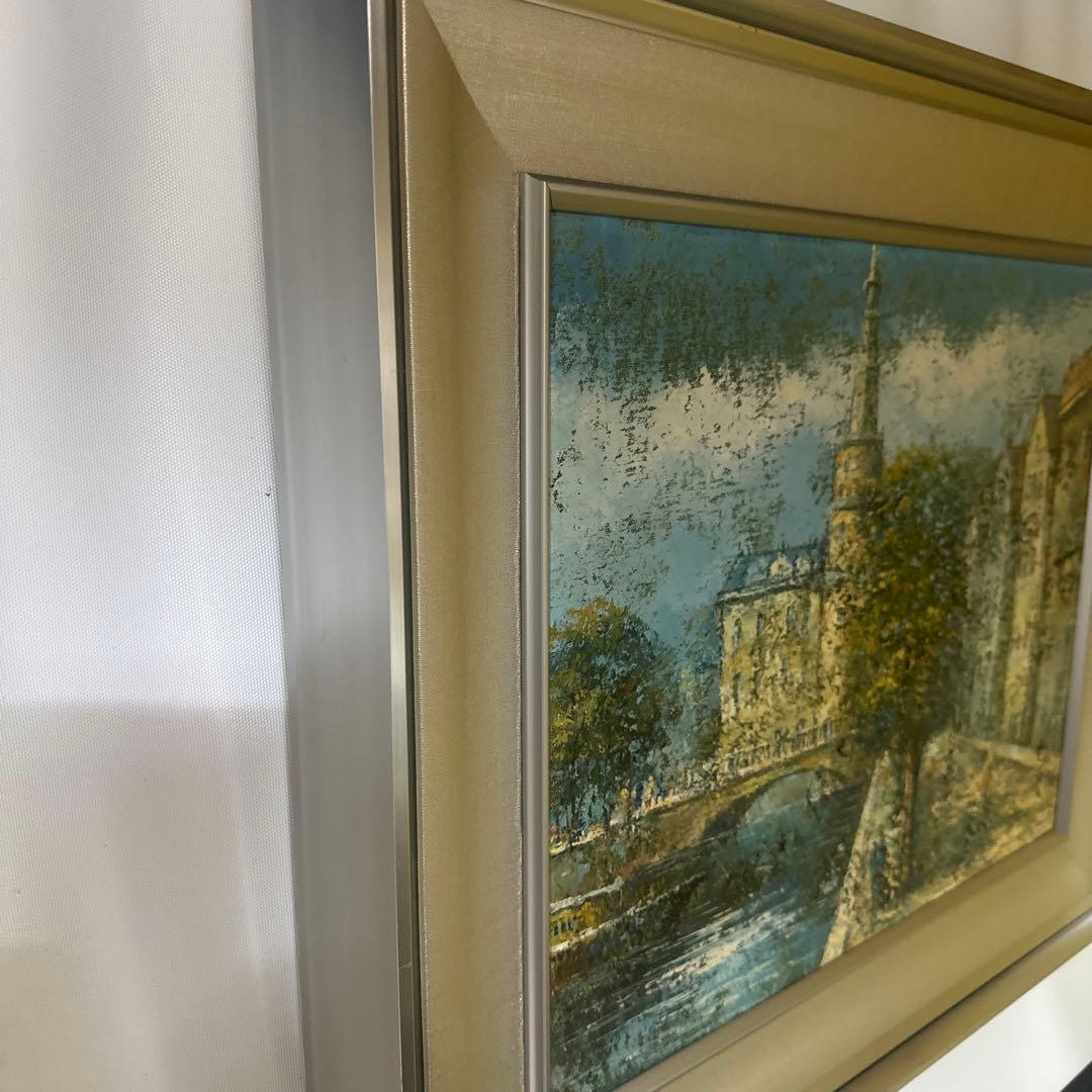 肉筆　油彩画 風景画 ヨーロッパ 絵画　アンティーク　インテリア　美術品　ア-ト