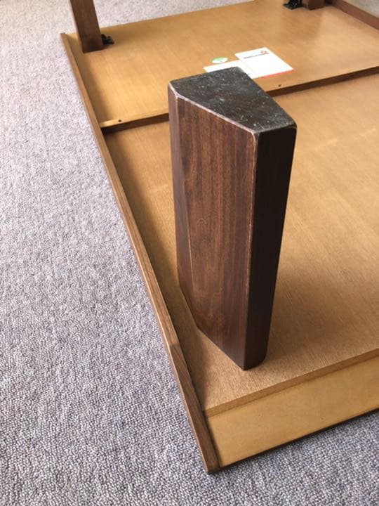 ☆ サンプル品 135cm ウォールナット材 お洒落な形の折脚テーブル☆