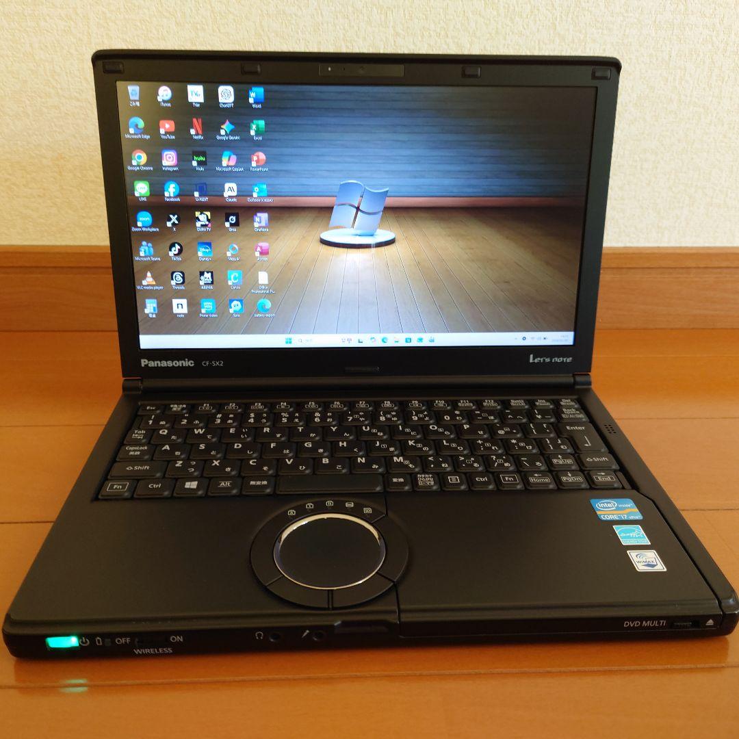 設定済✨️レッツノートCF-SX2◆ブラック◆Win11/i7/SSD/オフィス