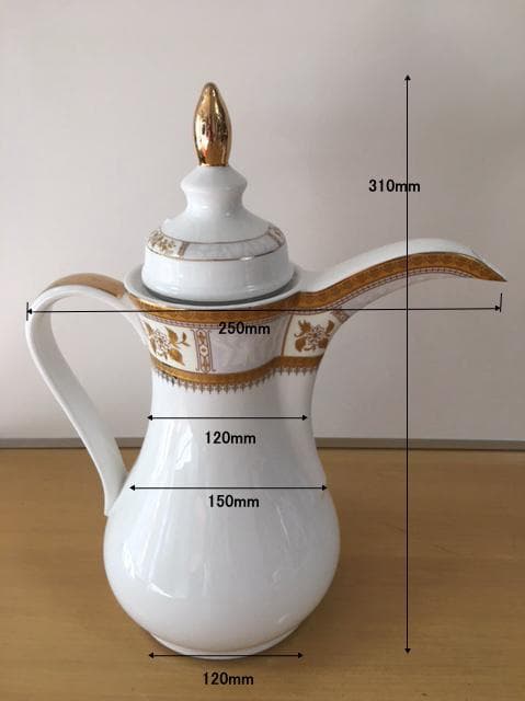 磁器製テーブルポット(手描き） 400ml