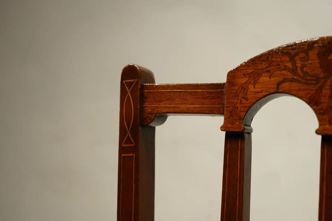 ルイ16世様式　サロンチェア　椅子　象嵌　フランス　アンティーク