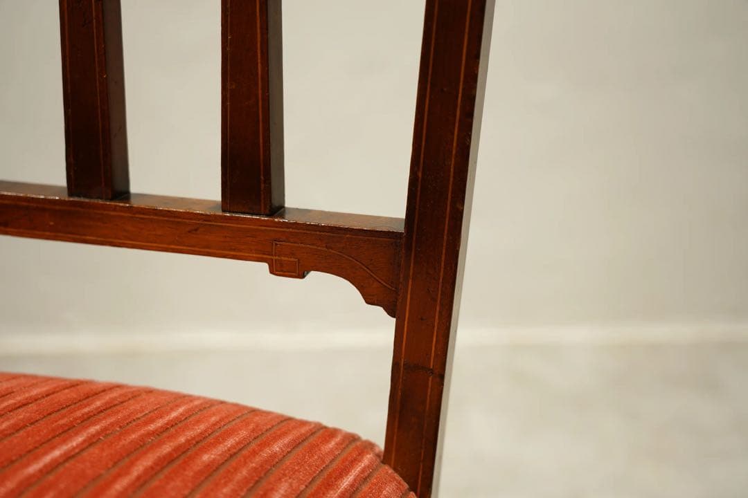 ルイ16世様式　サロンチェア　椅子　象嵌　フランス　アンティーク