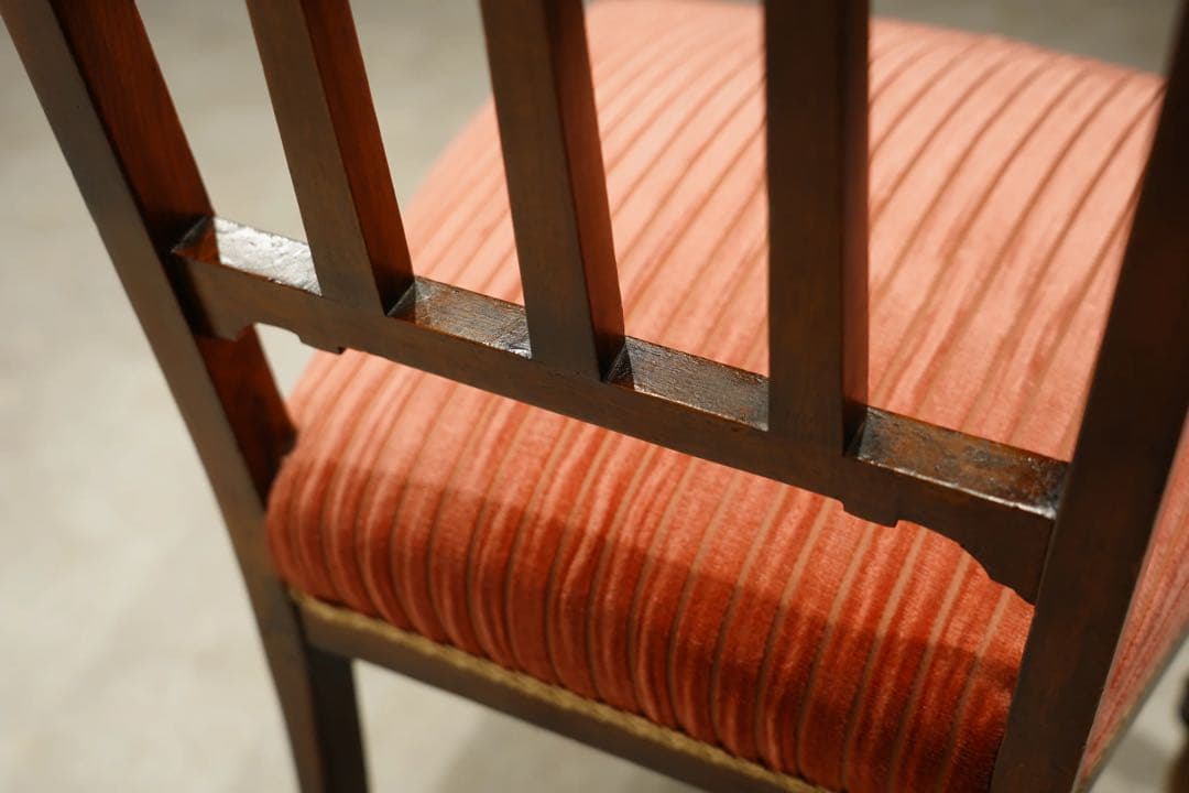 ルイ16世様式　サロンチェア　椅子　象嵌　フランス　アンティーク