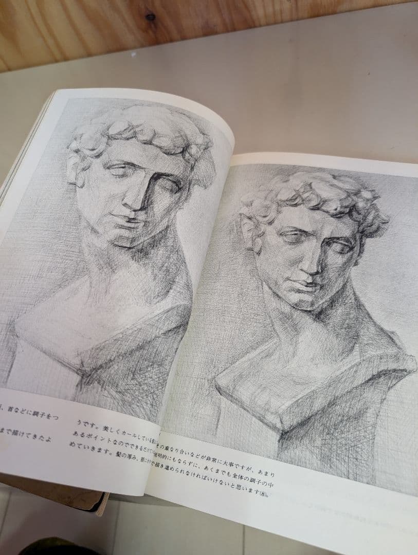 ジュリアーノ・メディチ　石膏像　60センチ　美品　デッサン　描き方3冊付