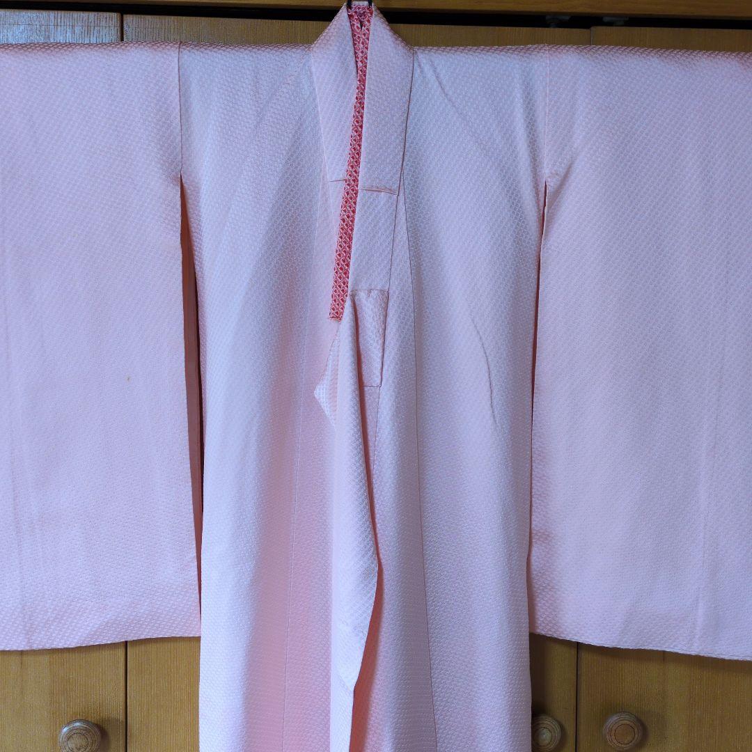 七五三３歳女の子正絹お着物と正絹総絞り手縫いの被布（巾着付き）