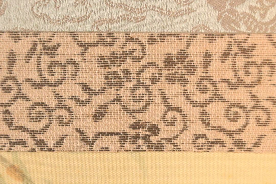 No4588 掛軸　在銘　華仙　鮎図　着色絹本　日本画　古画　古美術　送料無料