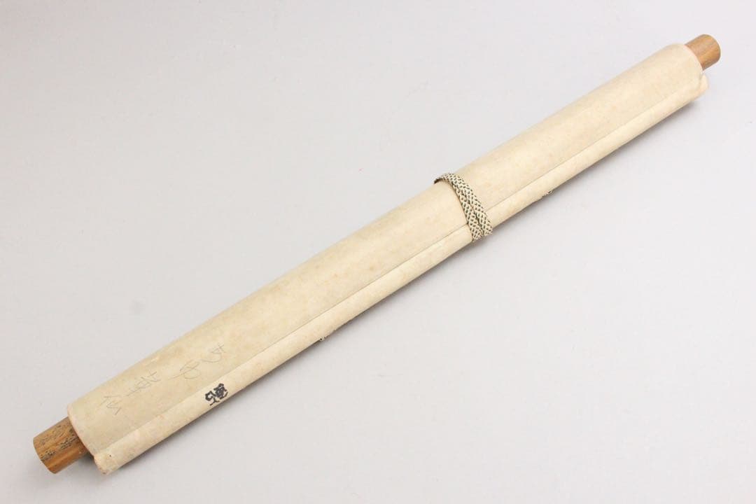 No4588 掛軸　在銘　華仙　鮎図　着色絹本　日本画　古画　古美術　送料無料