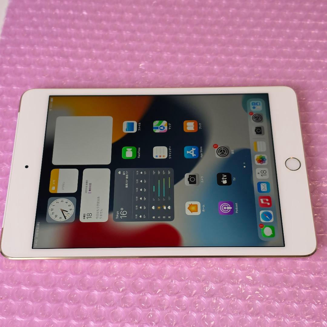 美品　iPad mini 4　128GB　バッテリー大変良好　SIMフリー