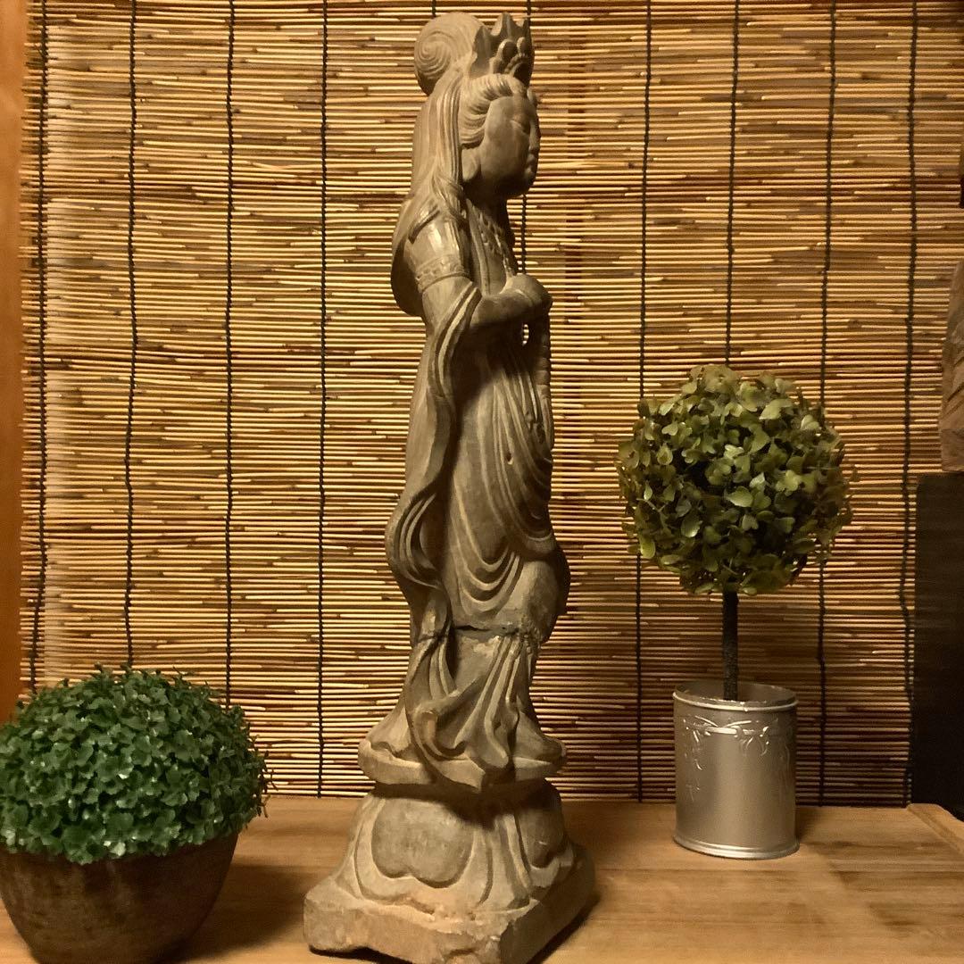 Masa(•‿•)様・売約keep…中国・初唐代石仏「水瓶観世音菩薩立像」