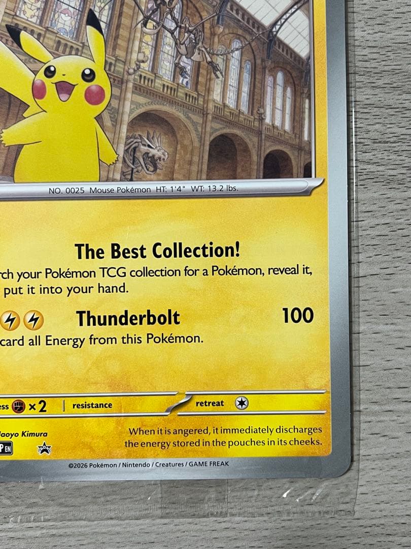 ロンドン 自然史博物館限定 ピカチュウ Museum プロモ ジャンボ 2枚