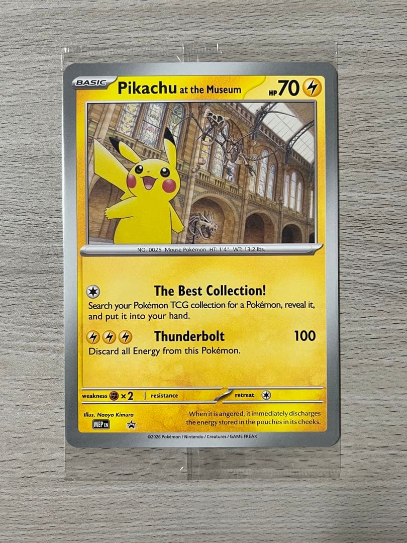 ロンドン 自然史博物館限定 ピカチュウ Museum プロモ ジャンボ 2枚