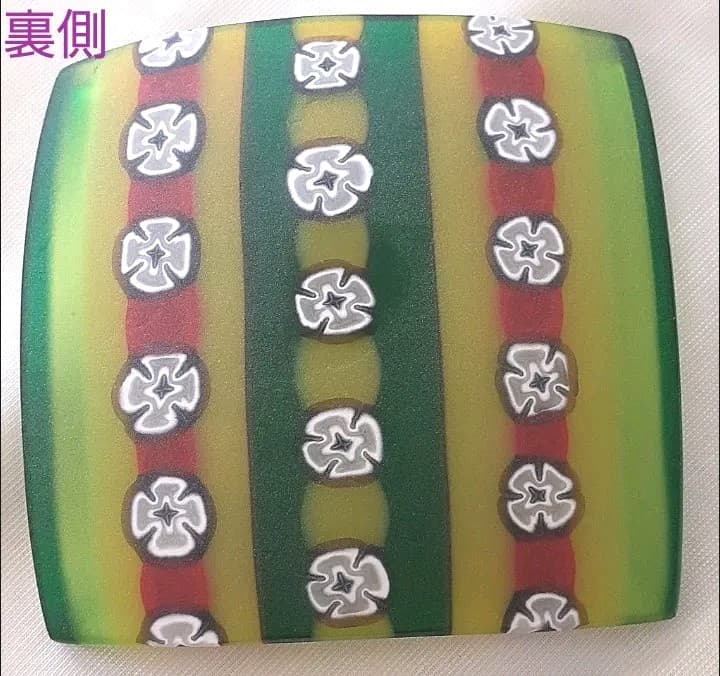 ヴェネチアンガラス　イタリア製　パンジー　ミルフィオリ　小皿　飾り皿