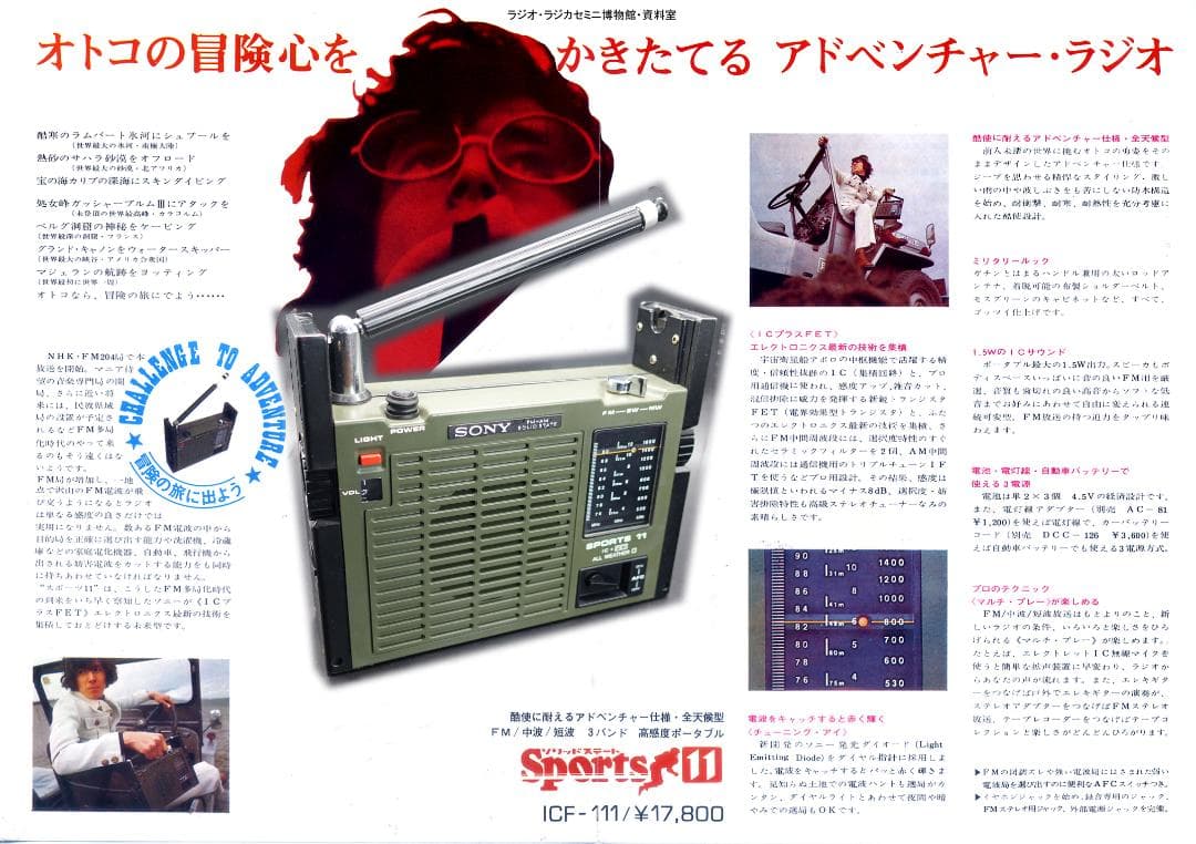 整備動作品 SONY Sports11 ICF-111 アウトドア仕様