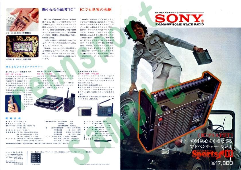 整備動作品 SONY Sports11 ICF-111 アウトドア仕様