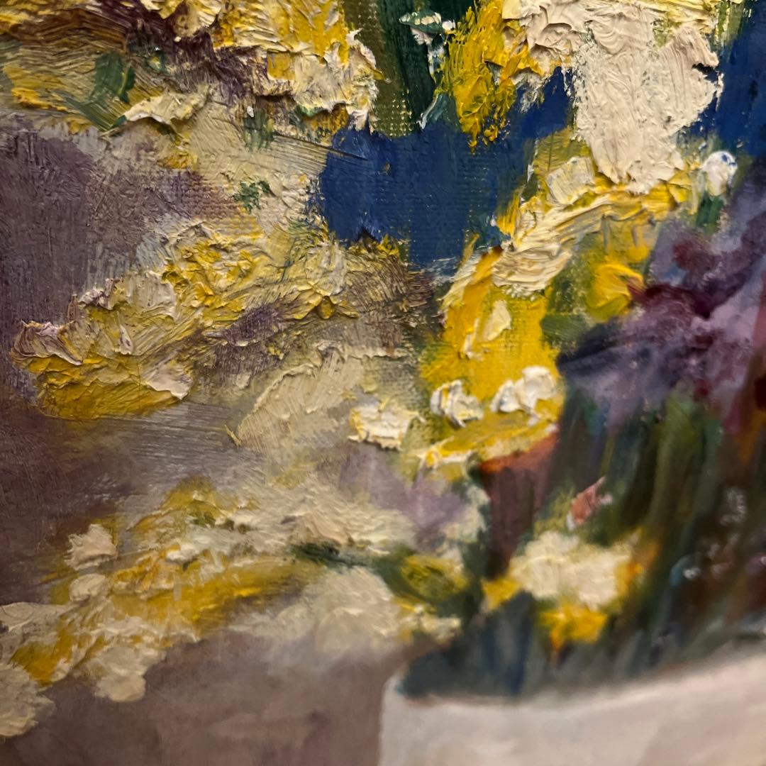 【更に値下げしました】油絵画《花》