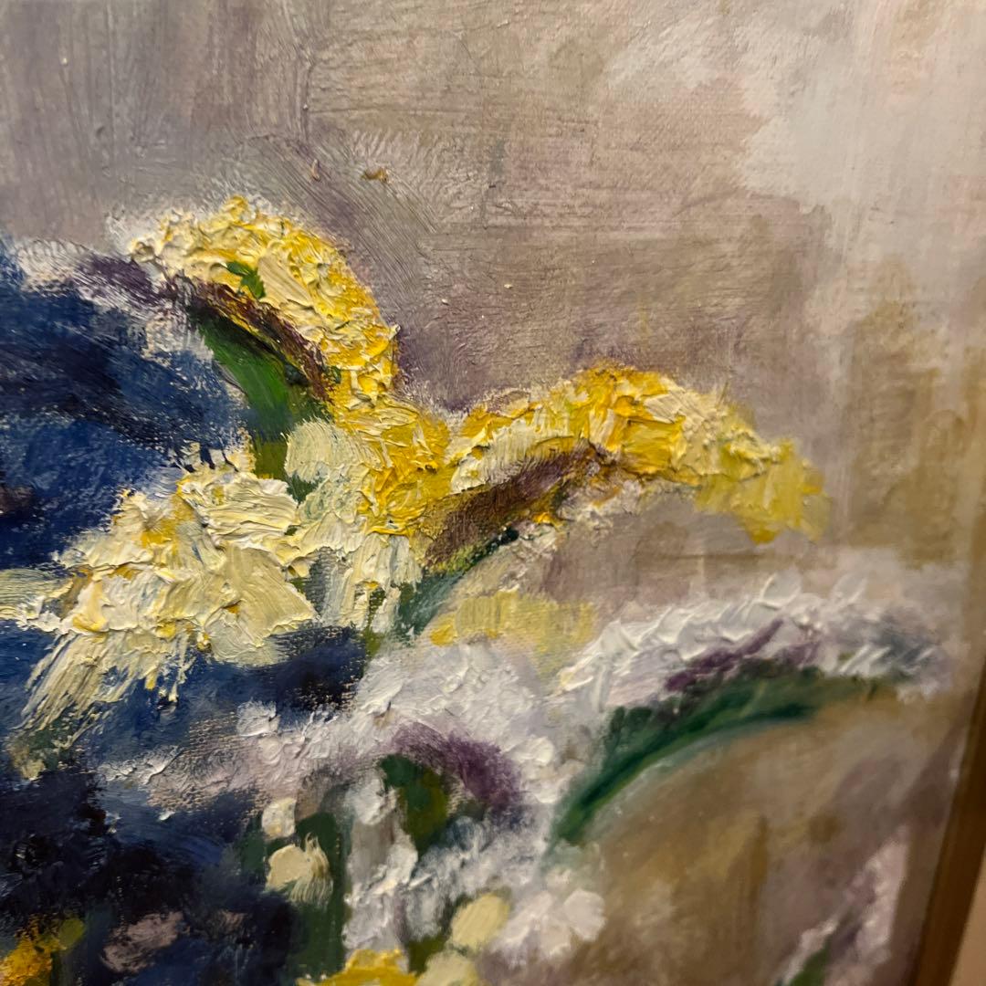 【更に値下げしました】油絵画《花》