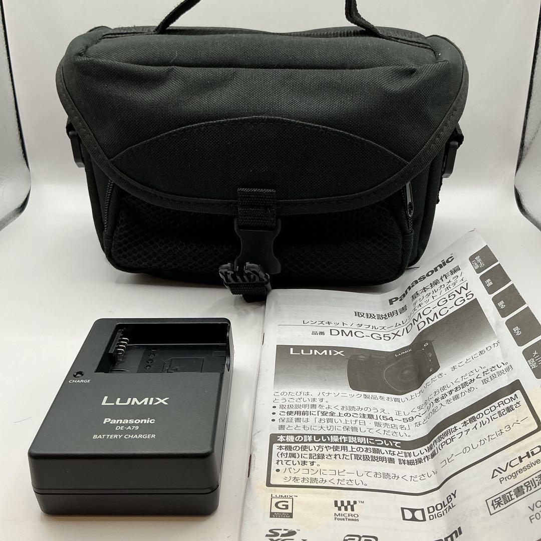 Panasonic LUMIX DMC-G5 バッテリー、バッグ付　動作確認済み