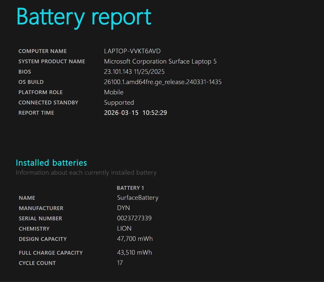 Windowsノート本体 Surface Laptop5 Core i5-1235U 16GB 1TB