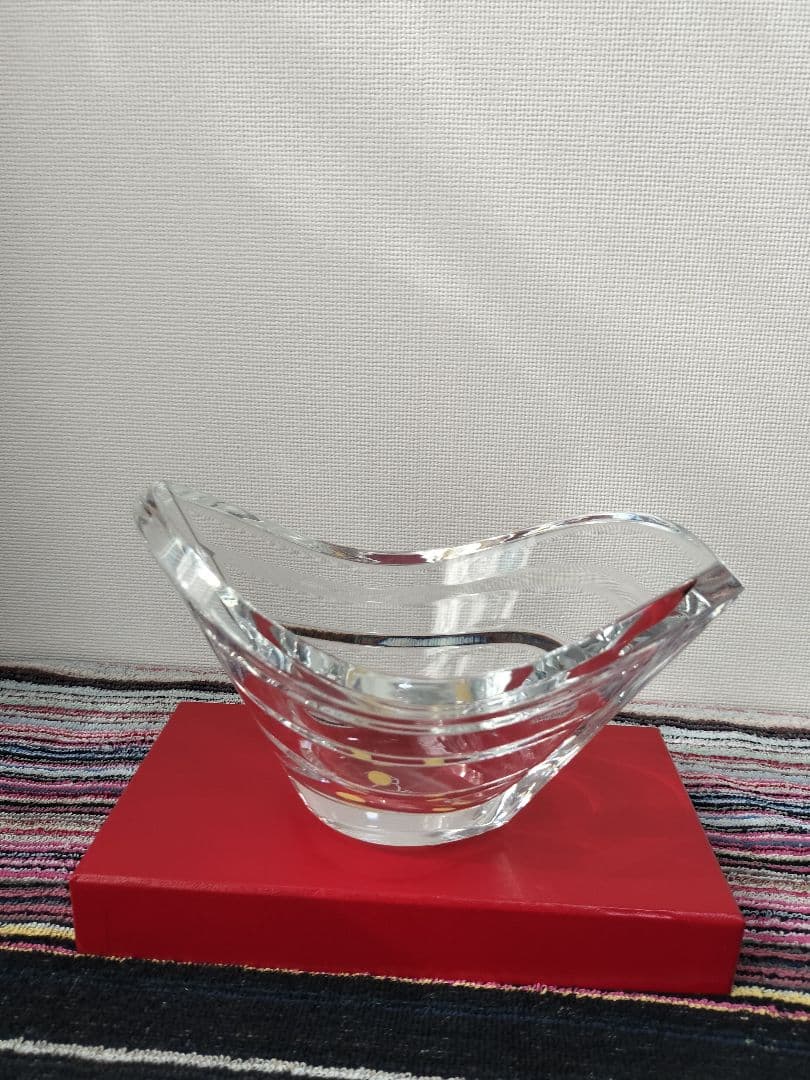 Baccarat バカラクリスタル　ウェーブボウル波型花器 箱無し