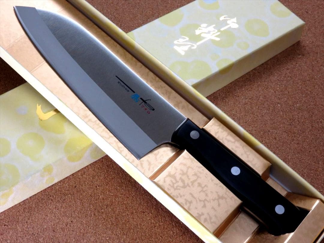 関の刃物 スジ三徳包丁 170mm クロムモリブデン鋼 魚 肉切 両刃 万能包丁