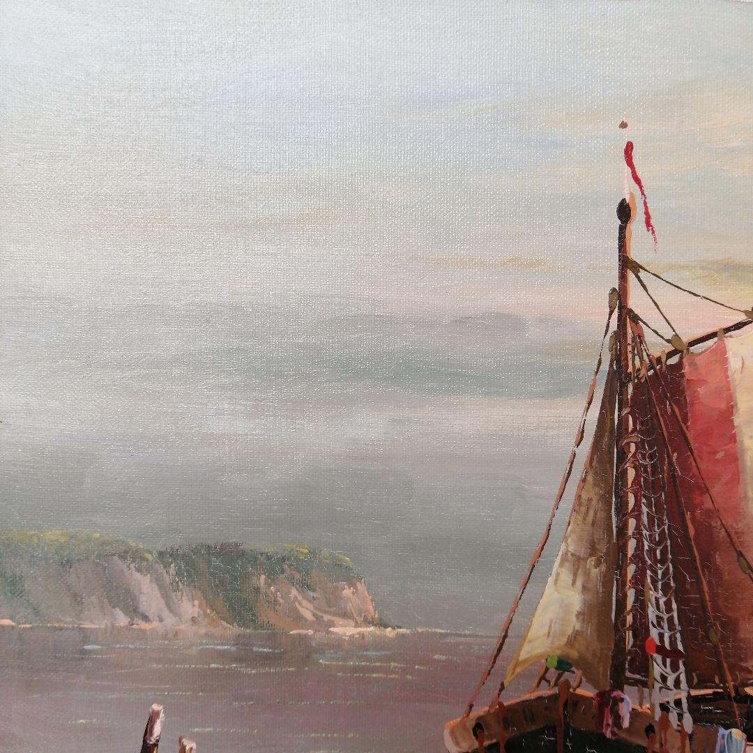 1960年代　西ドイツ画家　ゲロルドエガート『朝の出帆』 F6M 油彩
