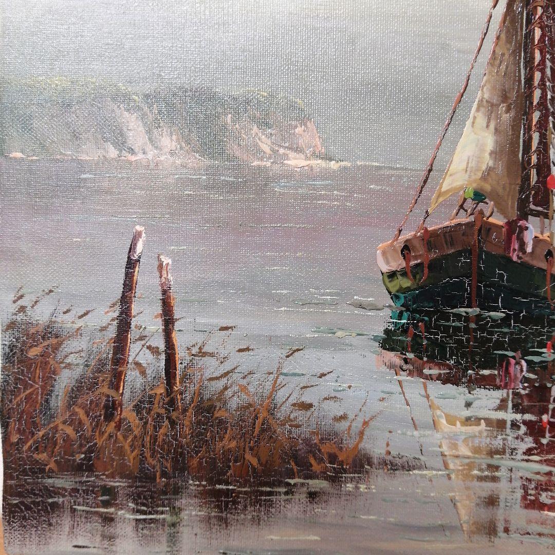 1960年代　西ドイツ画家　ゲロルドエガート『朝の出帆』 F6M 油彩